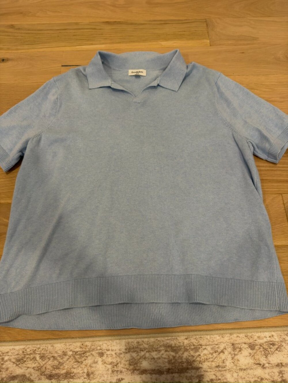 Blue Knit Polo